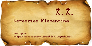 Keresztes Klementina névjegykártya